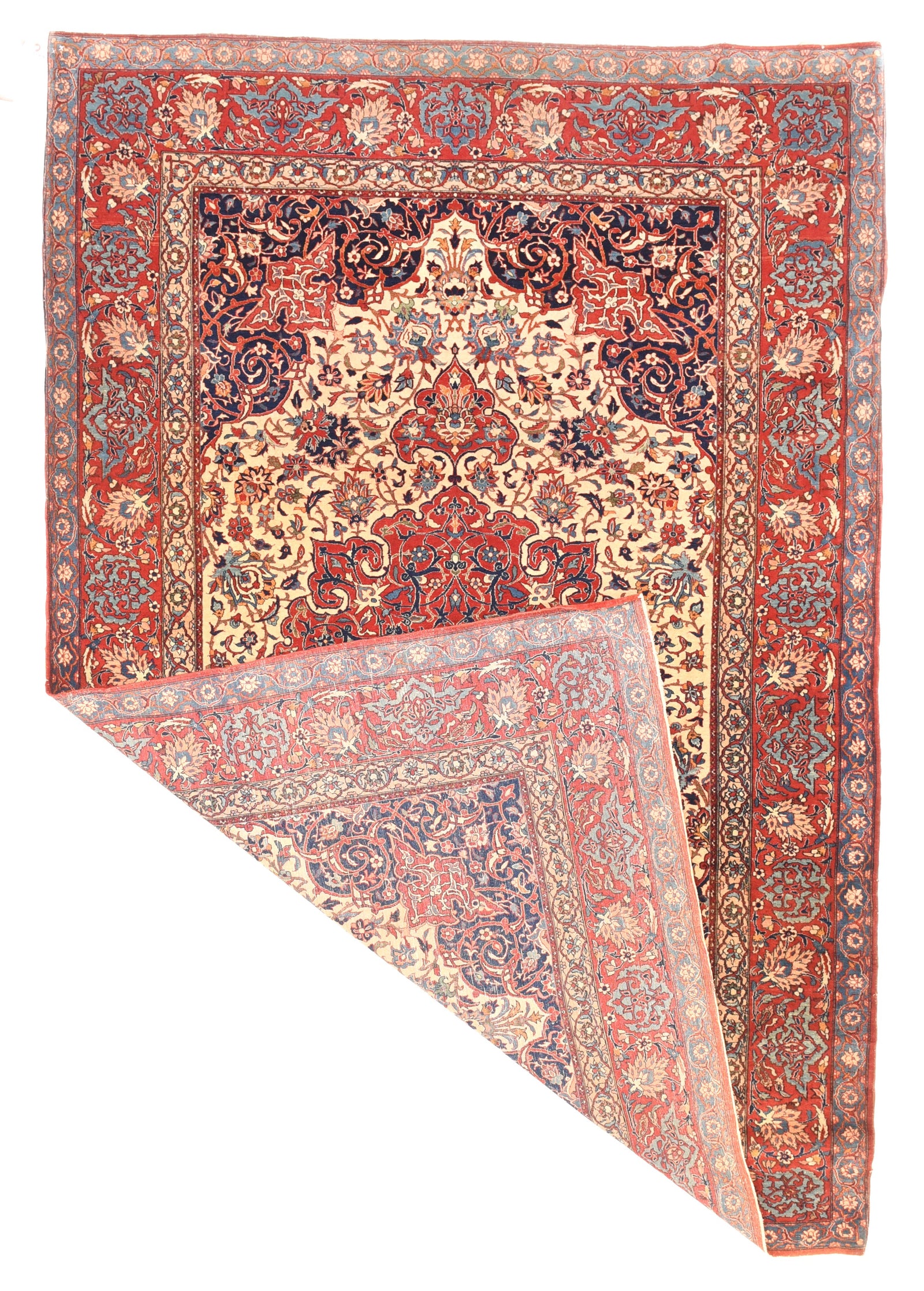 Antique Isfahan Persian Rug