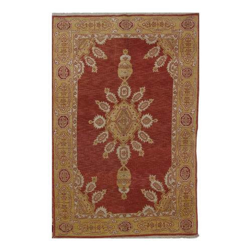 Turkish Oushak Design Hand Woven Wool Rug - 8' X 10