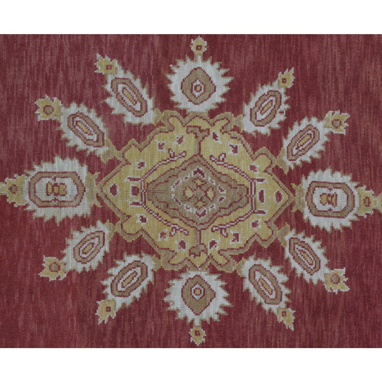 Turkish Oushak Design Hand Woven Wool Rug - 8' X 10