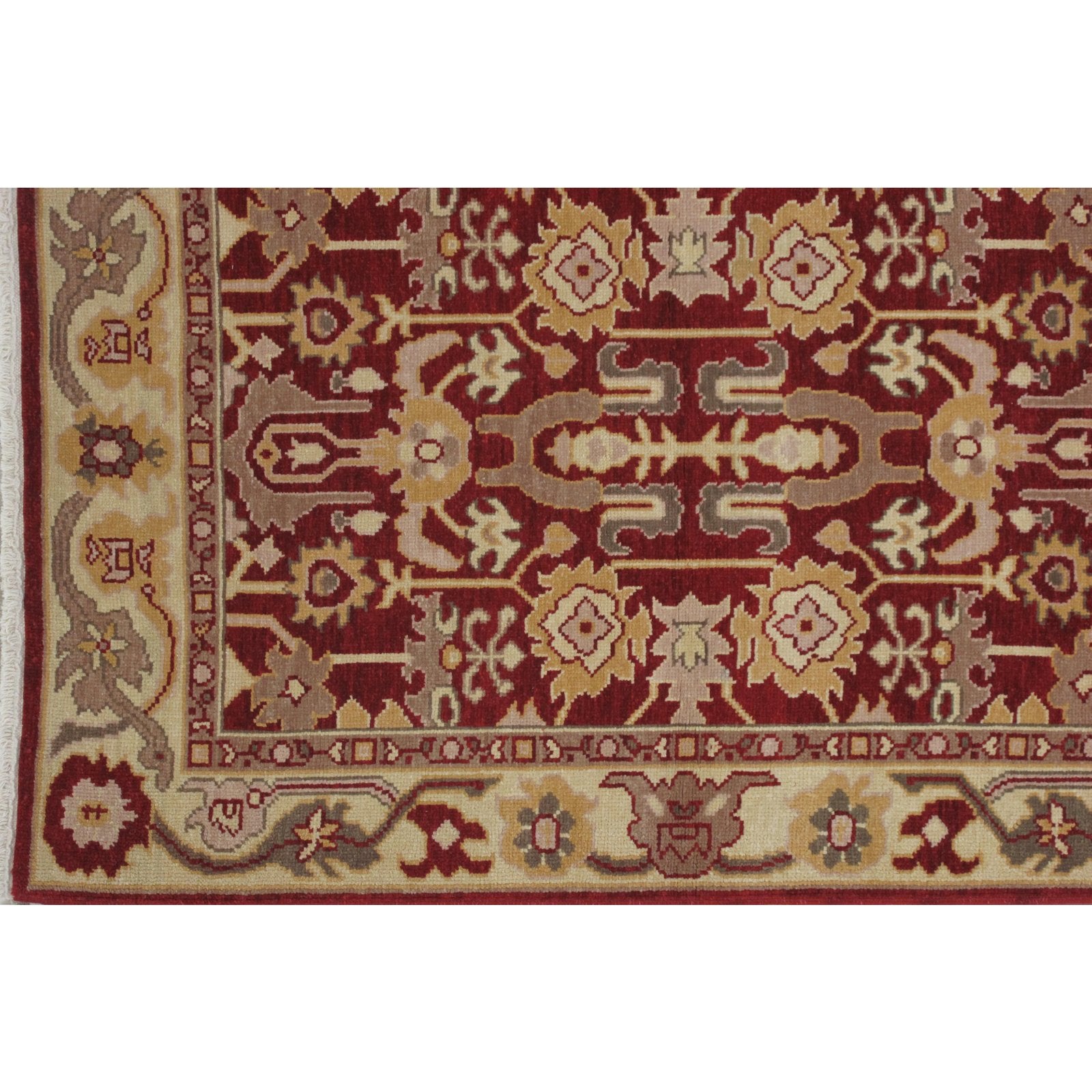 Turkish Oushak Design Hand Woven Wool Rug - 6' X 9'
