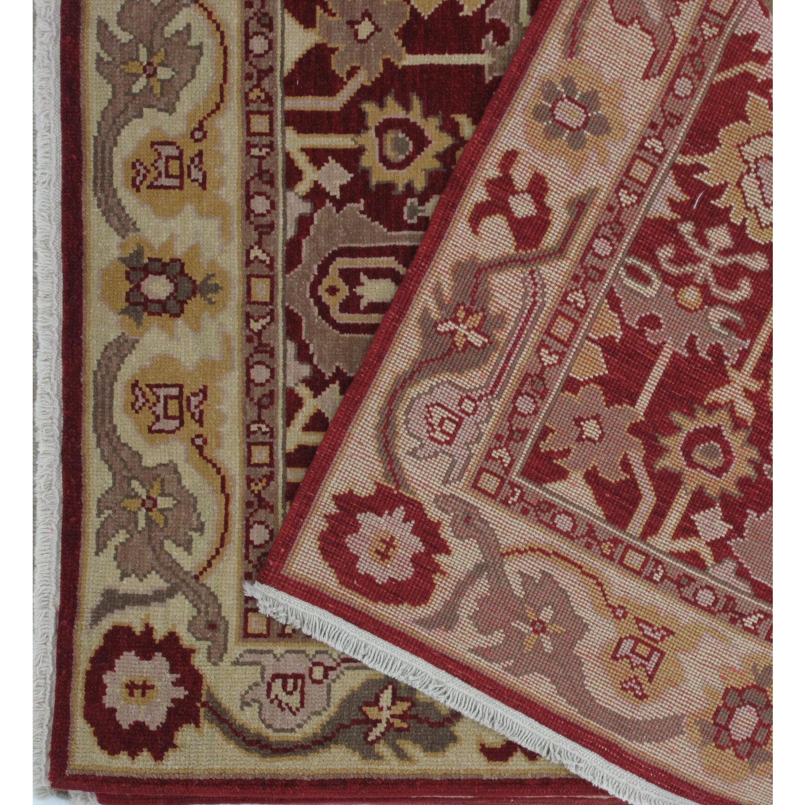 Turkish Oushak Design Hand Woven Wool Rug - 6' X 9'
