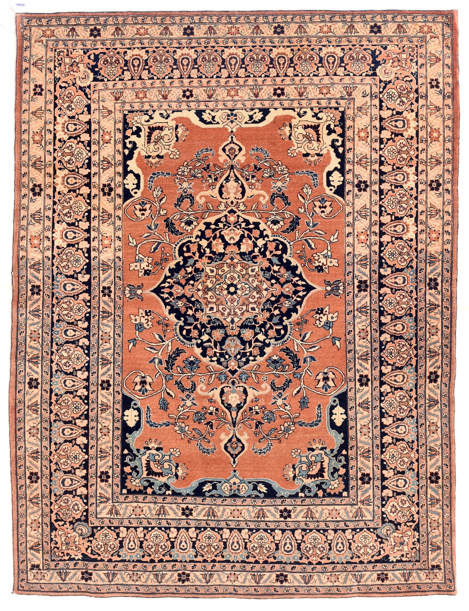 Antique Red Tabriz Haji Jalili Persian Area Rug