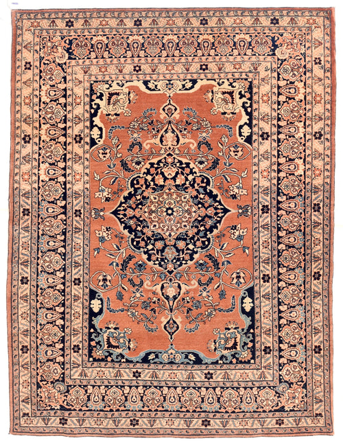 Antique Red Tabriz Haji Jalili Persian Area Rug