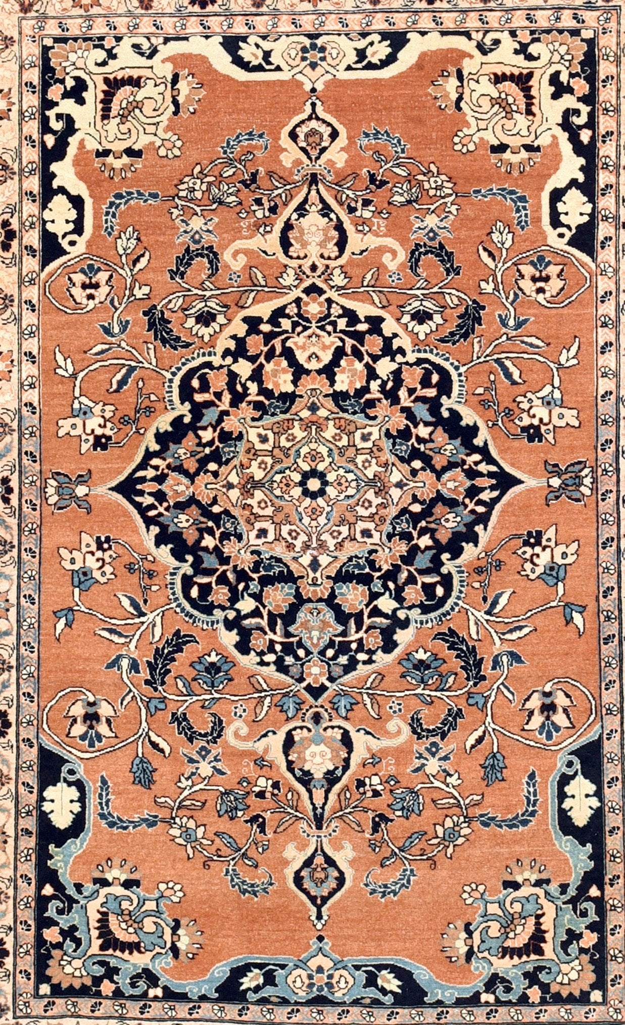 Antique Tabriz Haji Jalili Persian Area Rug
