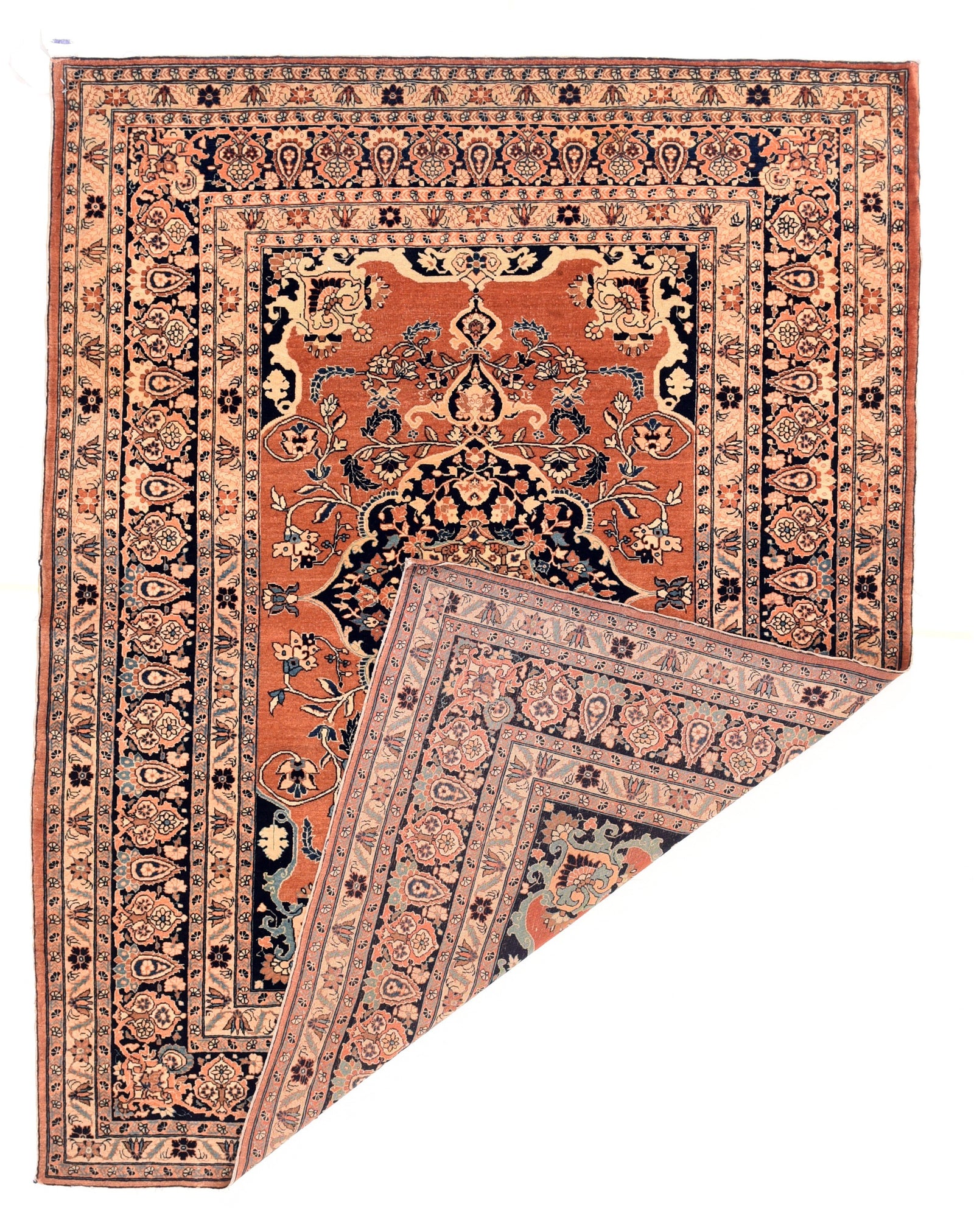 Antique Tabriz Haji Jalili Persian Area Rug