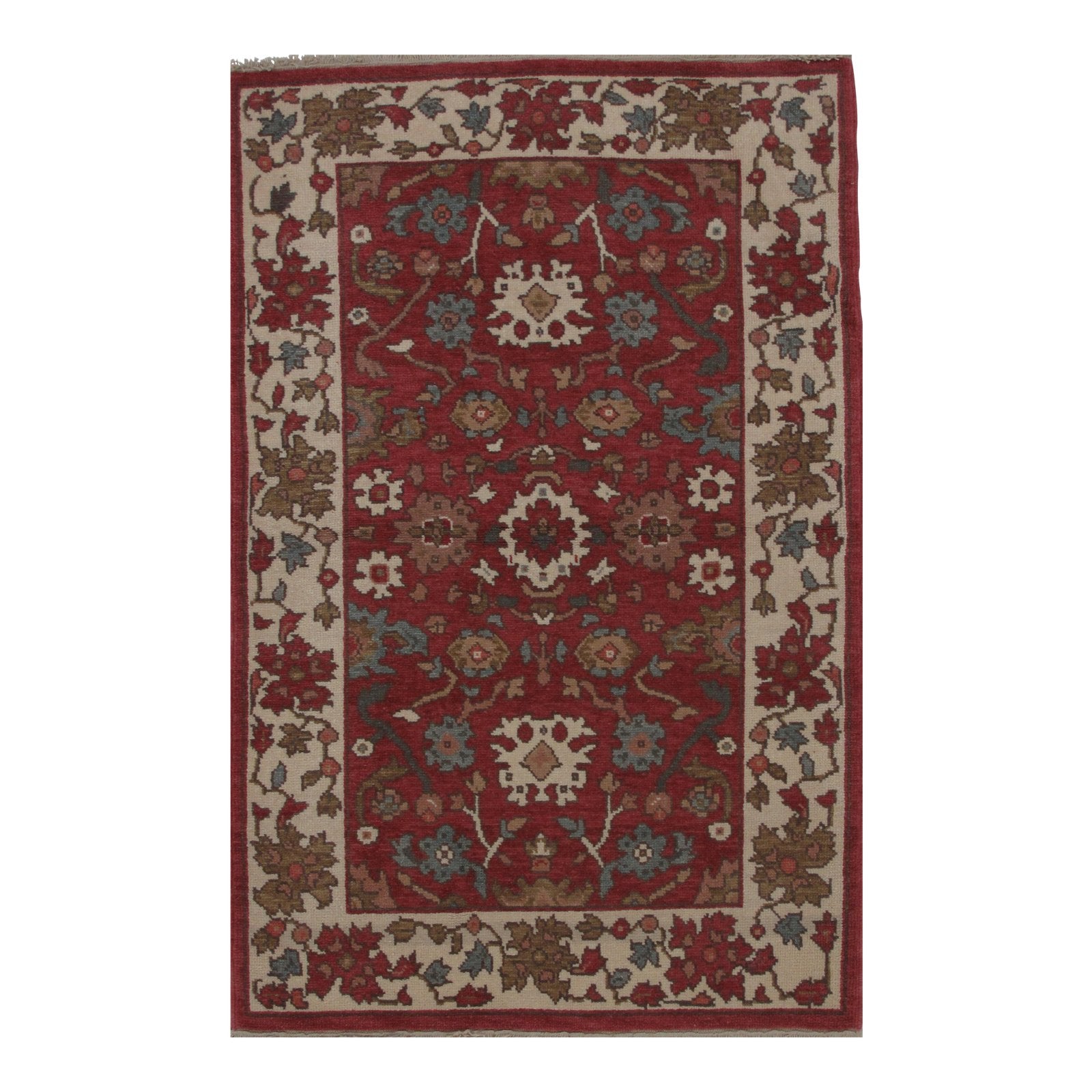 Turkish Oushak Design Hand Woven Wool Rug - 6' X 9'