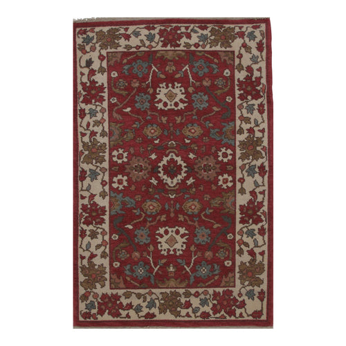 Turkish Oushak Design Hand Woven Wool Rug - 6' X 9'