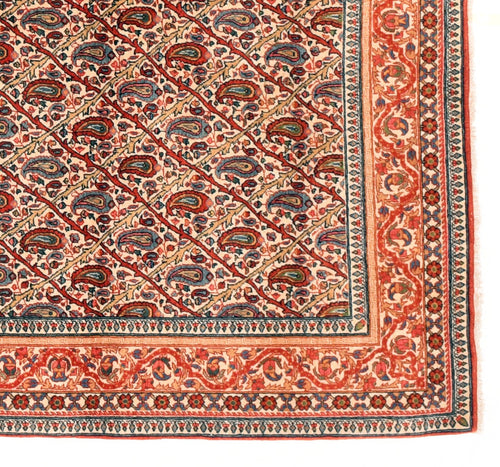 Antique Qum Persian Area Rug