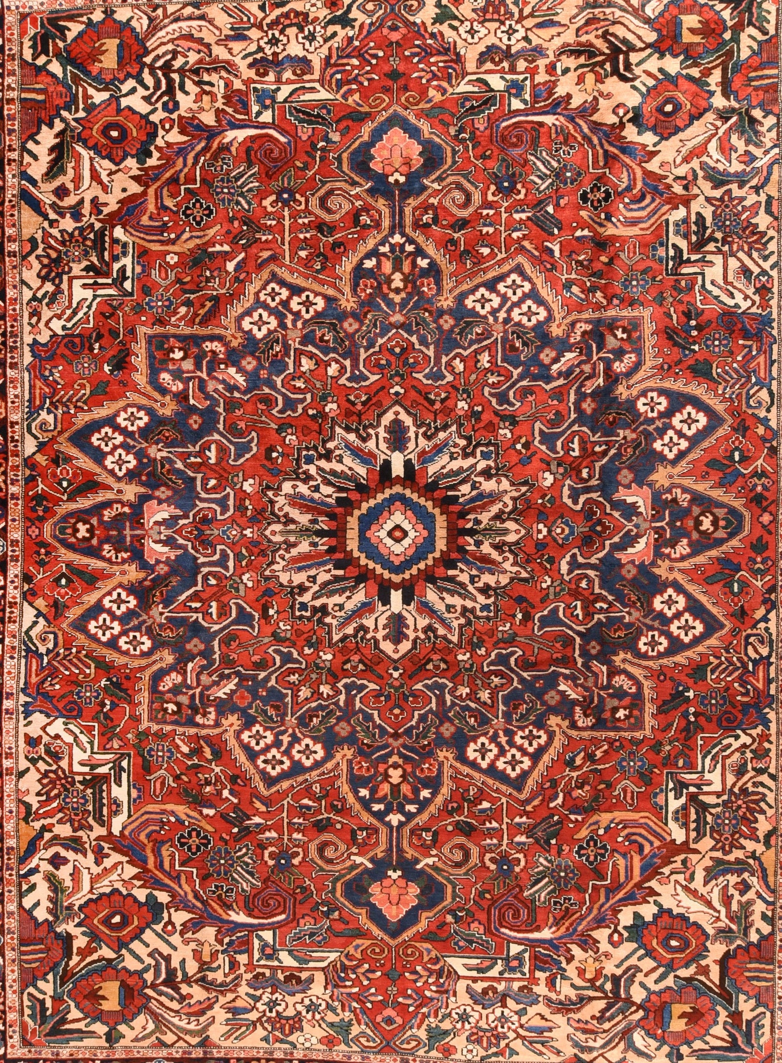 Semi Rust Fine Persian Bakhtiari Area Rug
