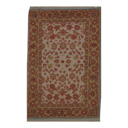 Turkish Oushak Design Hand Woven Wool Rug - 6' X 9'