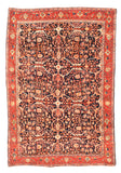 Antique Navy field Farahan Sarouk Persian Area Rug