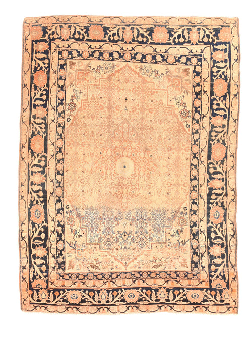 Antique Red Tabriz Haji Jalili Persian Area Rug