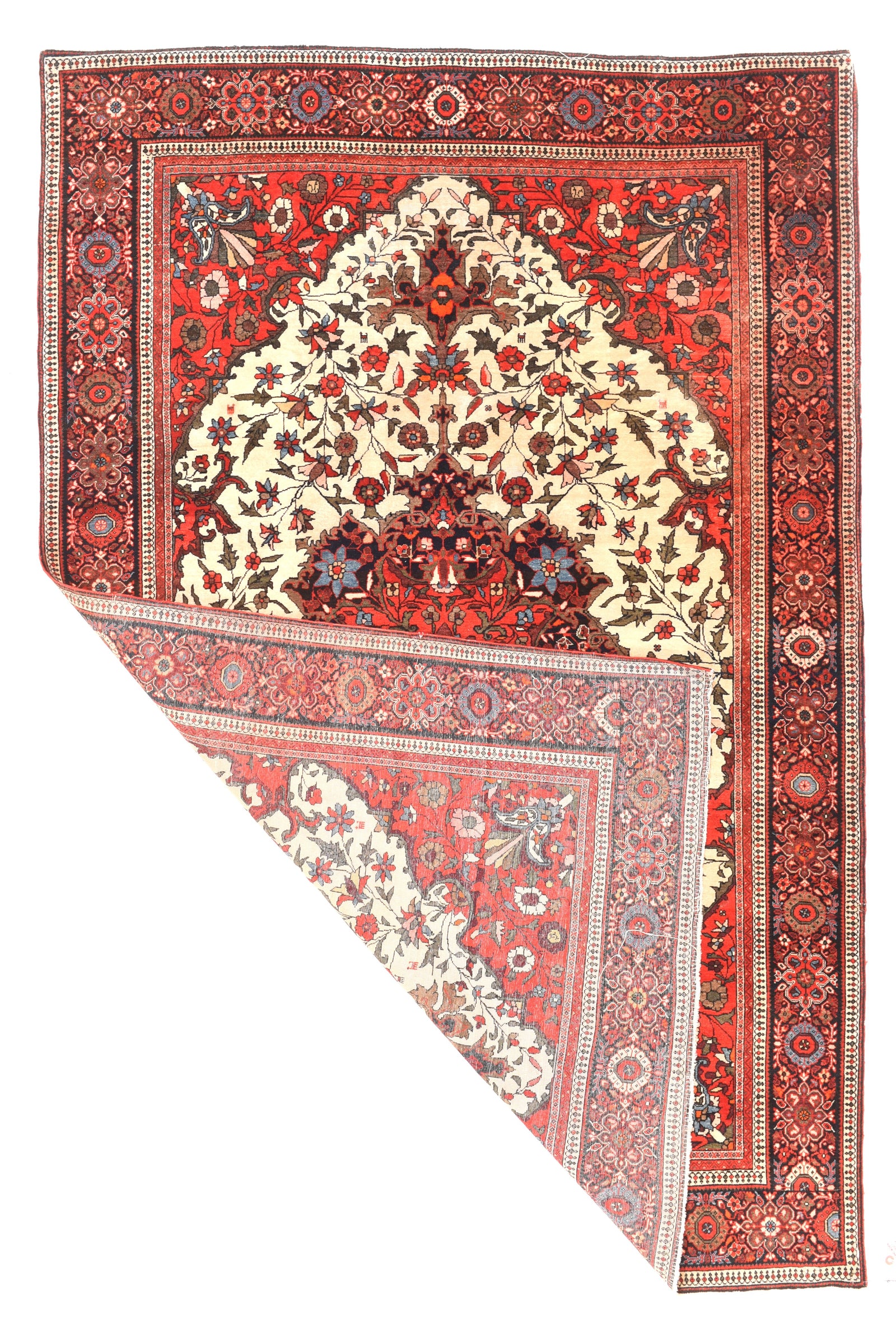 Antique Farahan Sarouk Persian Rug
