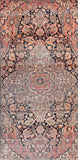 Antique Mohtasham Kashan Persian Area Rug
