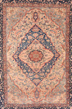Antique Mohtasham Kashan Persian Area Rug