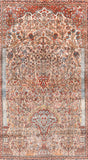 Antique Mohtasham Kashan Persian Area Rug