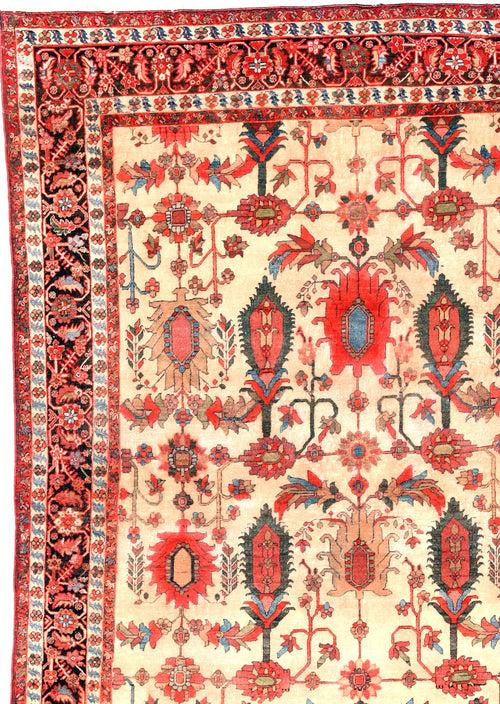 Antique Farahan Sarouk Persian Rug