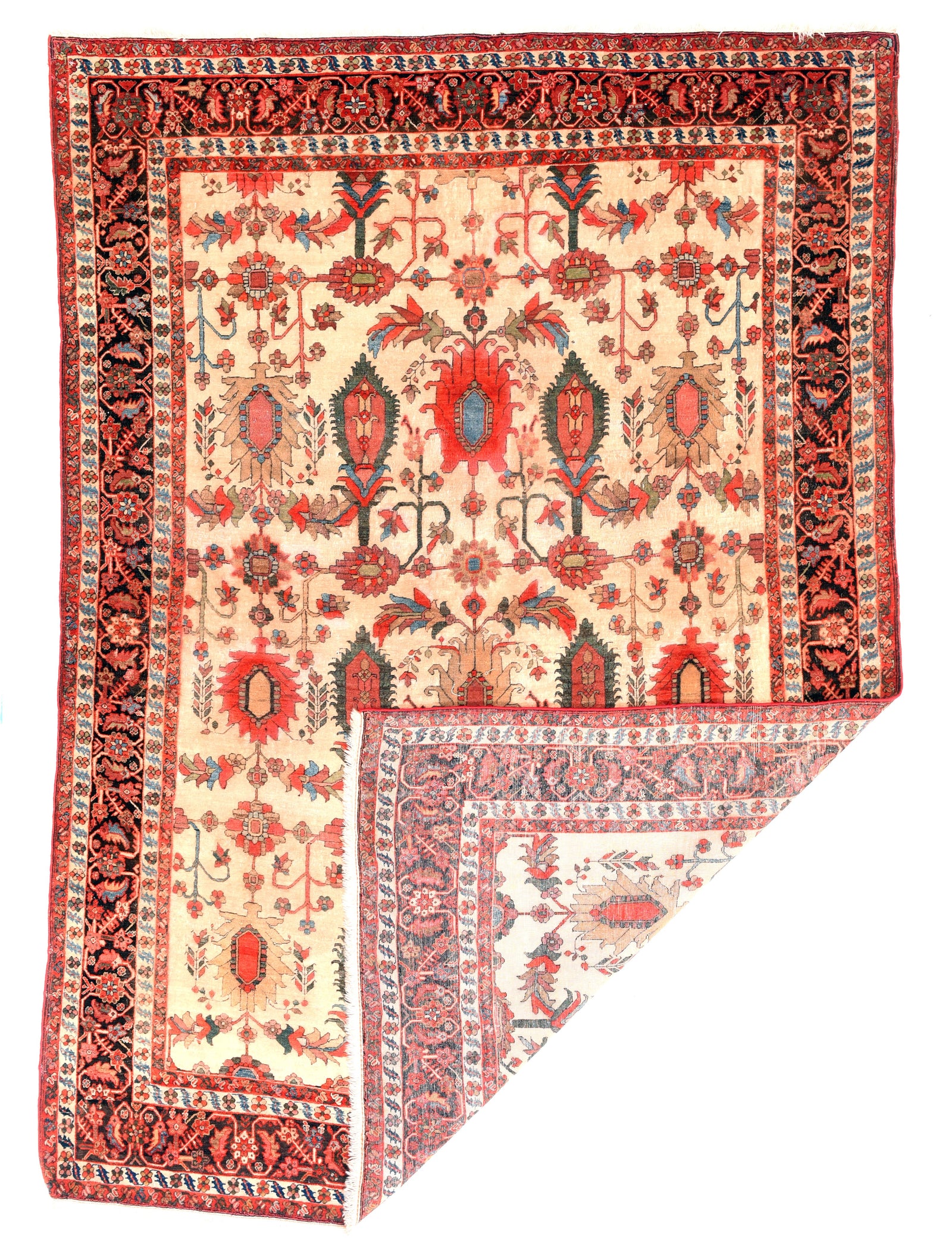 Antique Farahan Sarouk Persian Rug