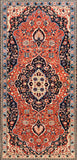 Antique Mohtasham Kashan Persian Area Rug
