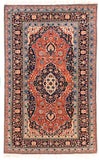 Antique Red Mohtasham Kashan Persian Area Rug