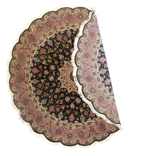 Extremely Fine Vintage Persian Tabriz Wool and Silk