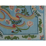 Soumak Design Hand Woven Wool Rug - 6' X 9'