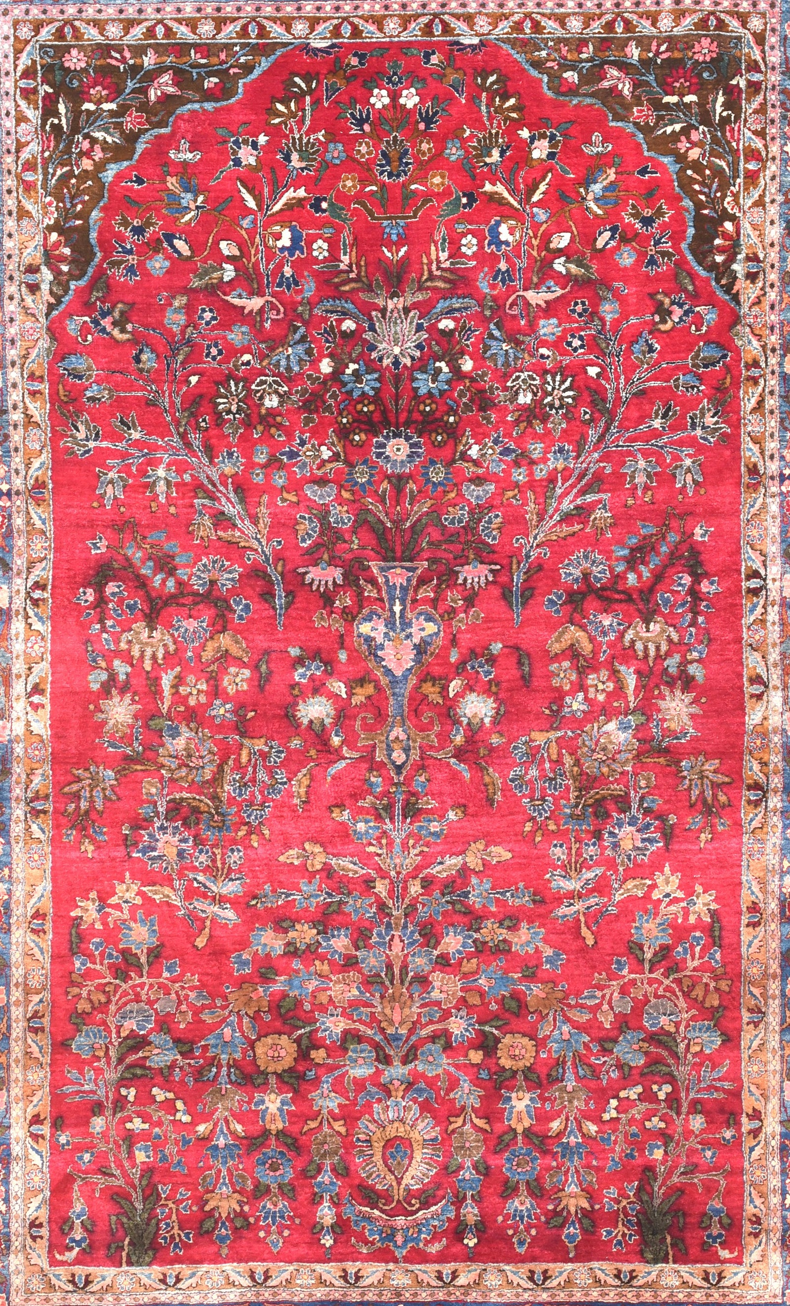Antique Kashan Persian Area Rug
