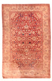 Antique Rose Turkish Silk Herekeh Signed Area Rug