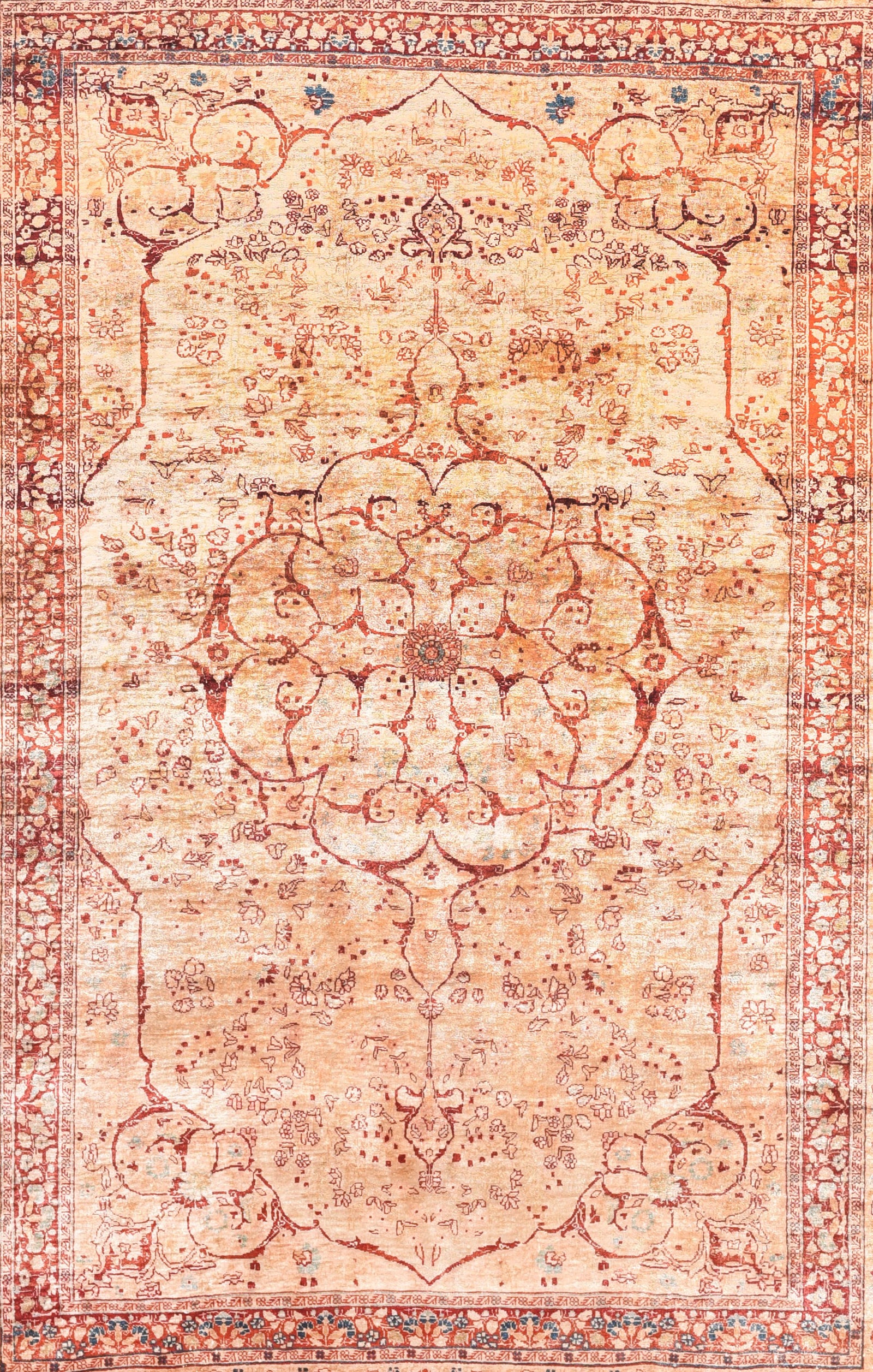 Antique Tabriz Haji Jalili Persian Area Rug