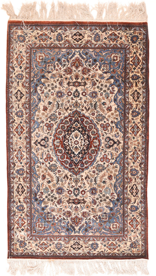 Excellent Red Qum Persian Area Rug