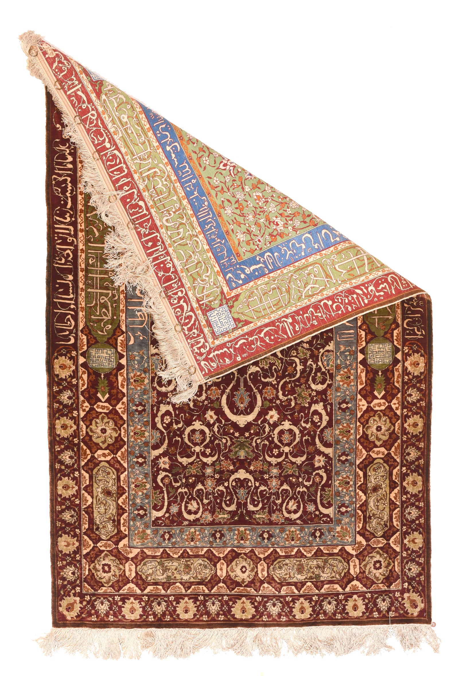 Antique Silk Hereke Turkish Rug