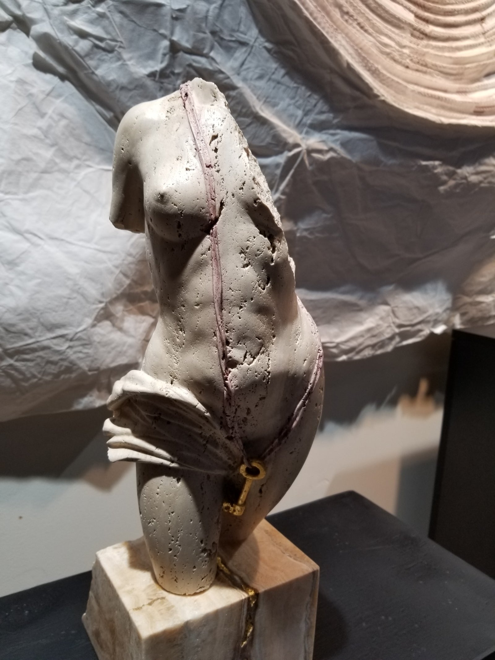 Sogno di Pace. Travertine Marble Sculpture. Price by request.