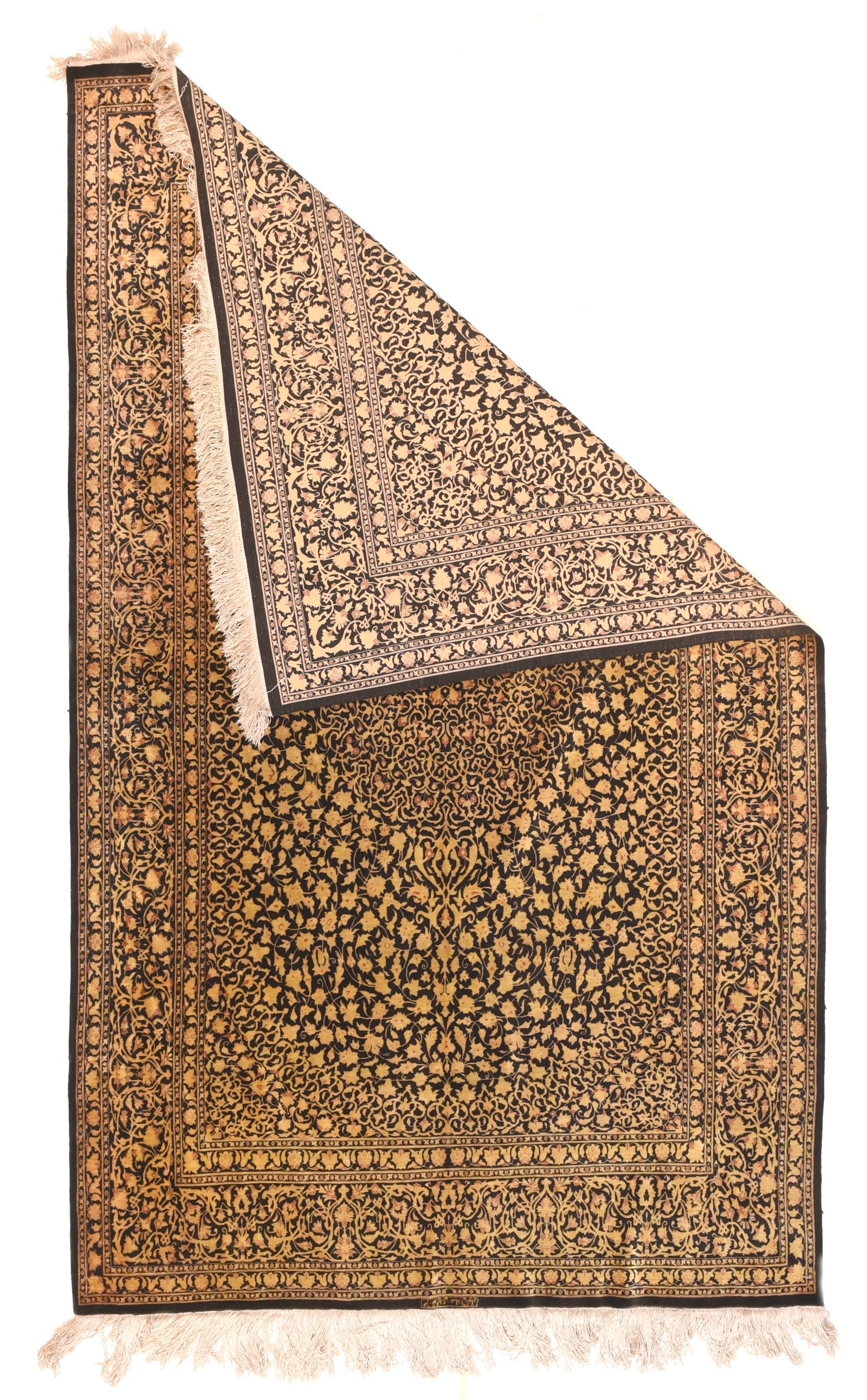 Excellent Extremely Fine Persian Qum Area Rug