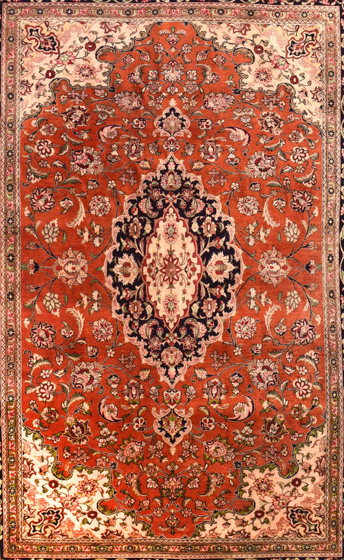 Excellent Extremley Fine Persian Qum Area Rug