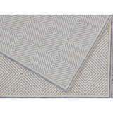 Soumak Design Hand Woven Gay Wool Rug - 6' X 9'