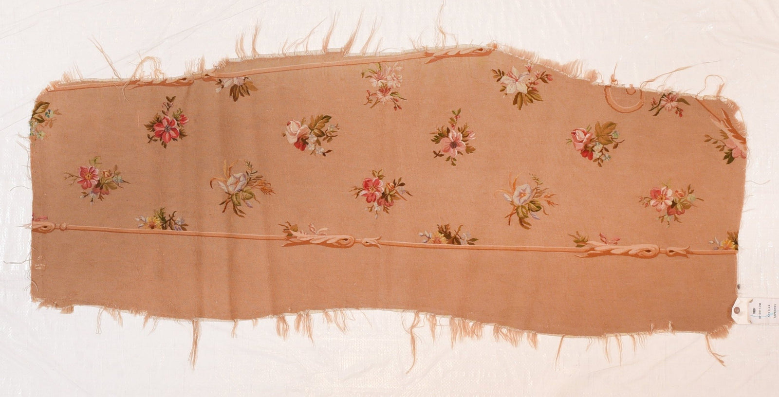 Antique Beige Aubusson French Tapestry Cover Seat Area Rug