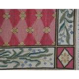 Soumak Design Hand Woven Wool Rug - 6' X 9'