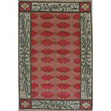Soumak Design Hand Woven Wool Rug - 6' X 9'