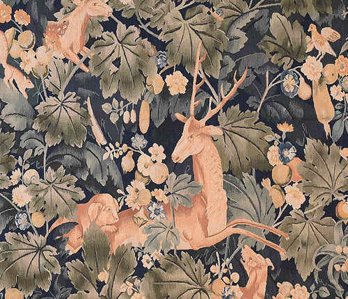 Vintage French Pictorial Tapestry Area Rug