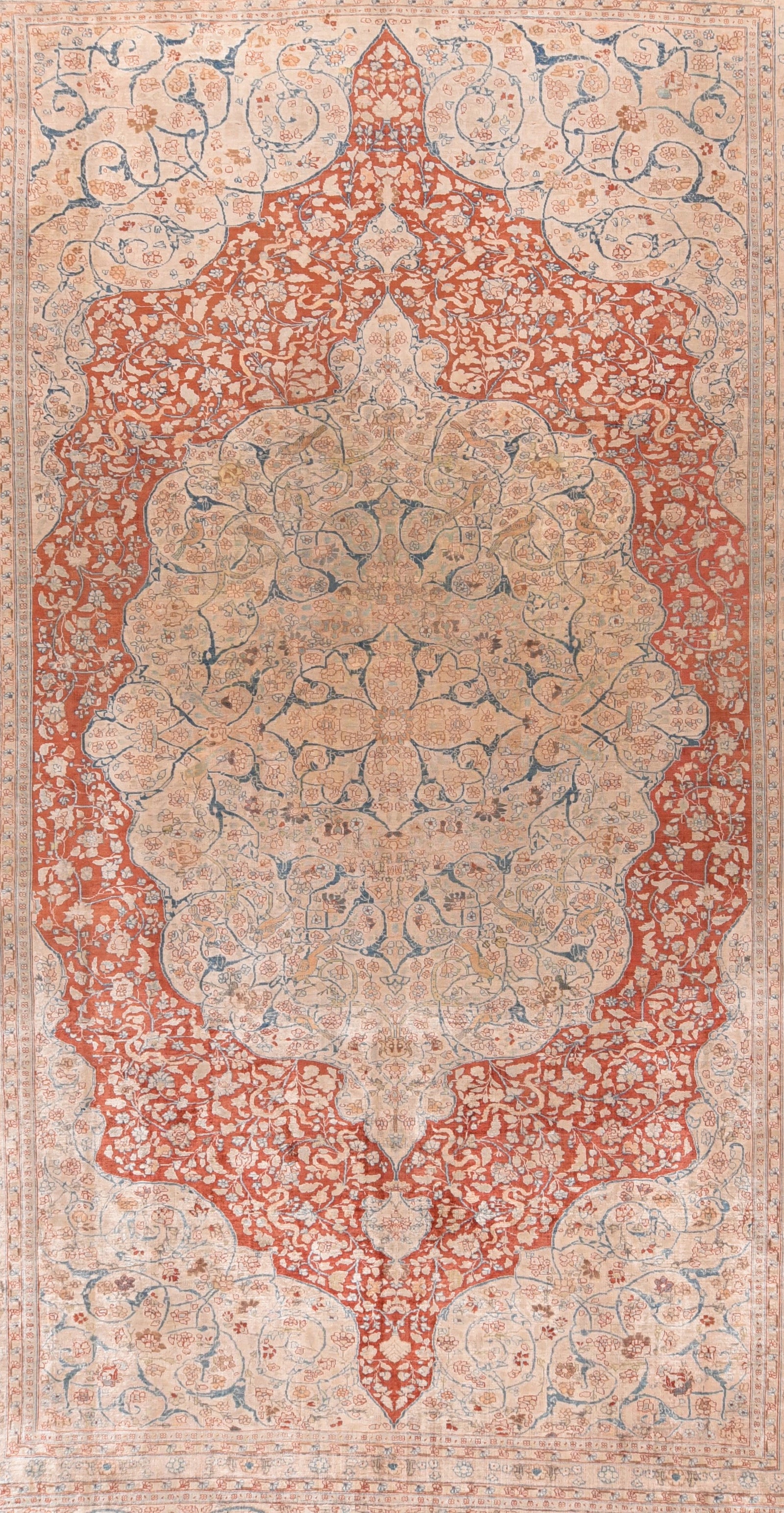 Antique Tabriz Haji Jalili Persian Area Rug