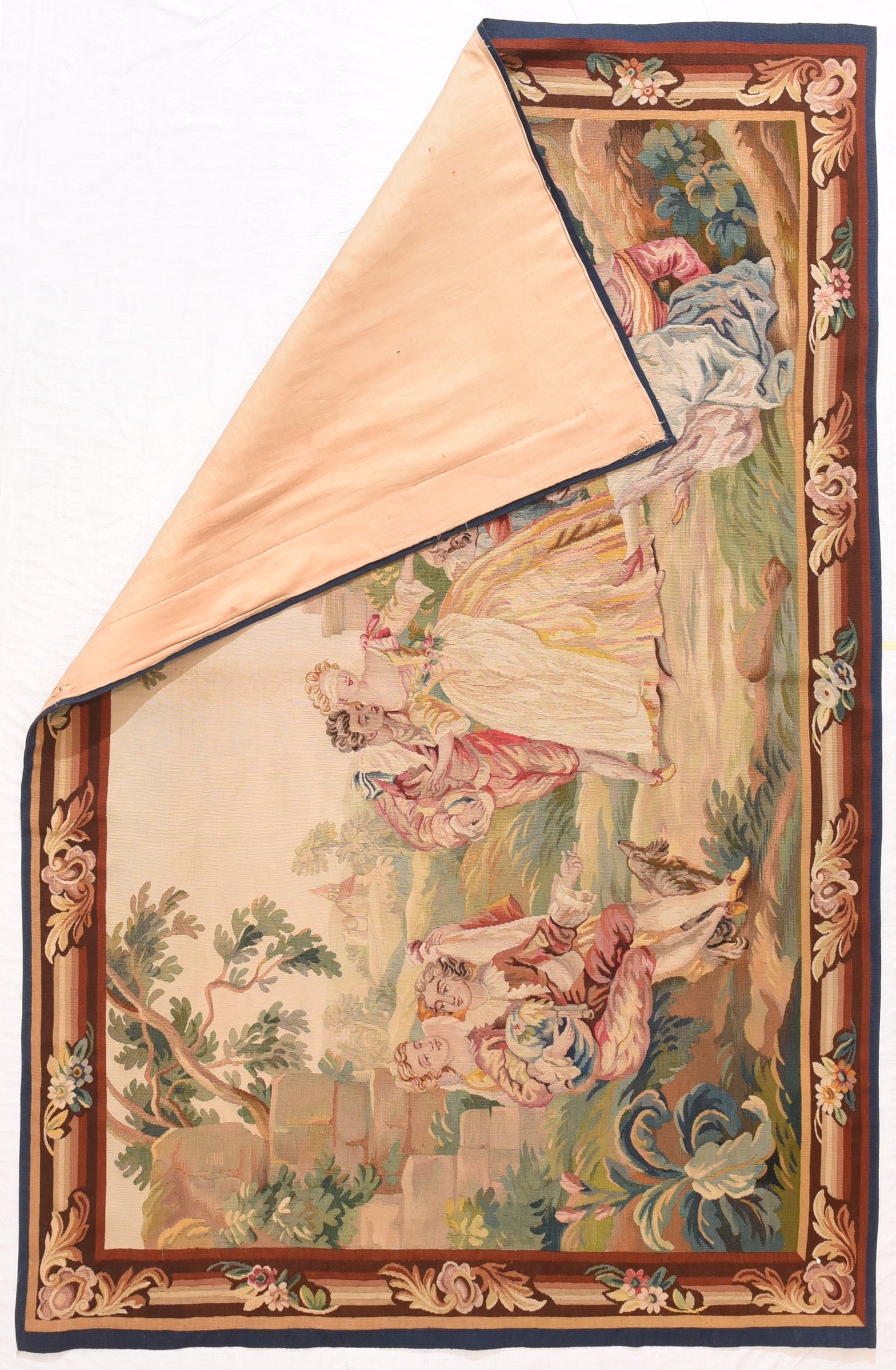 Excellent Aubusson French Pictorial Tapestry Area Rug