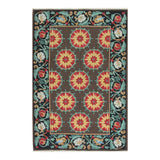 Soumak Design Hand Woven Wool Rug - 6' X 9'