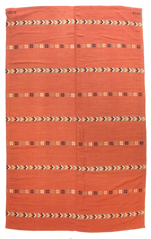 Vintage Red Swedish Klim Area Rug