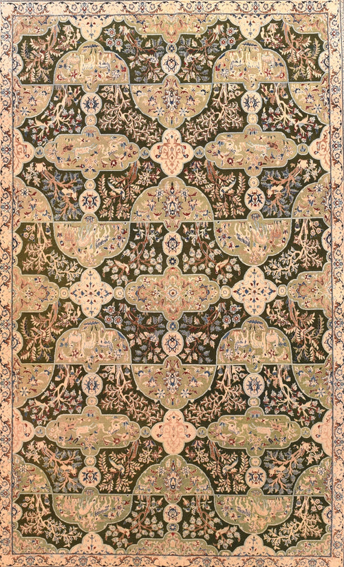 Antique Nain Habibian Persian Area Rug