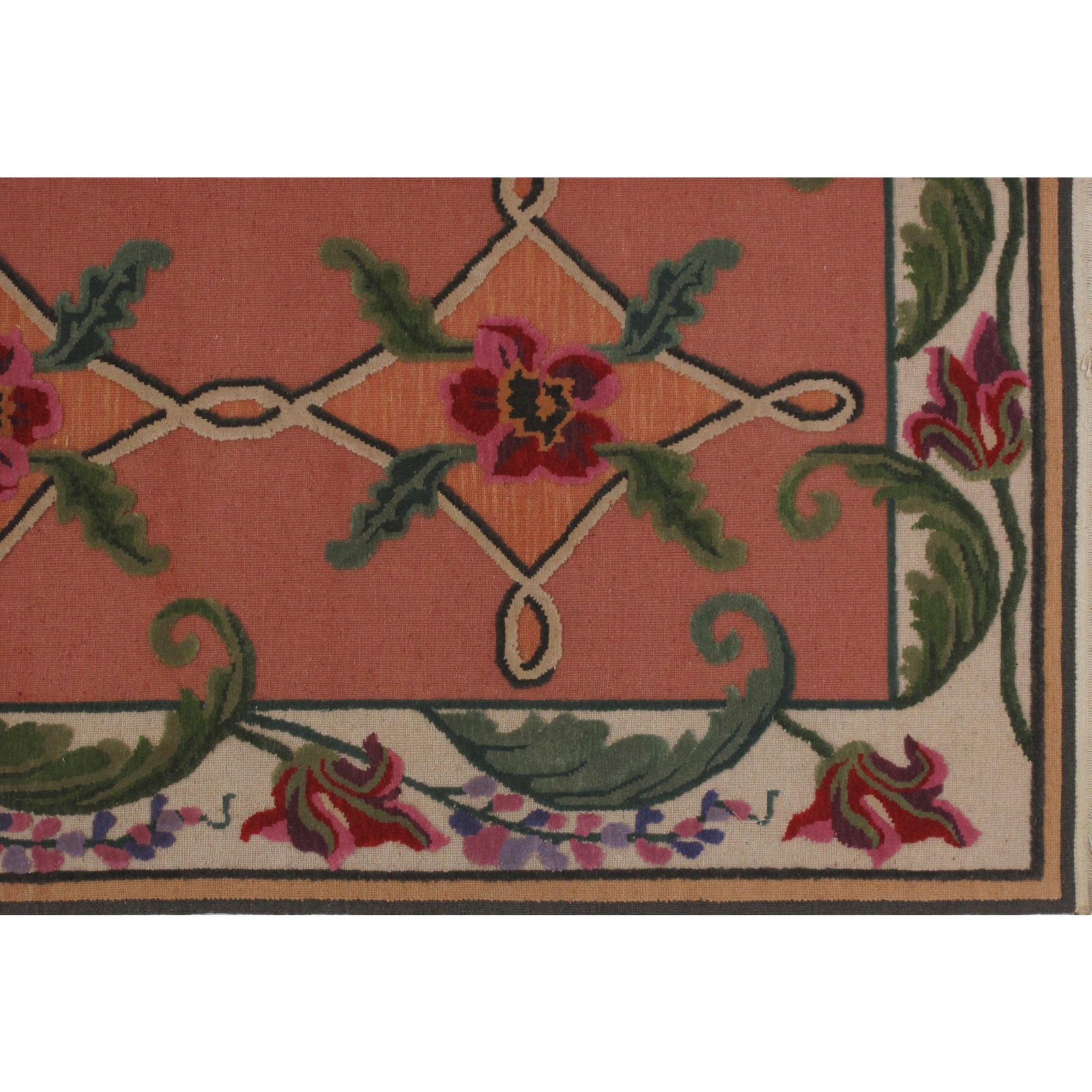 Soumak Design Hand Woven Wool Rug - 6' X 9'