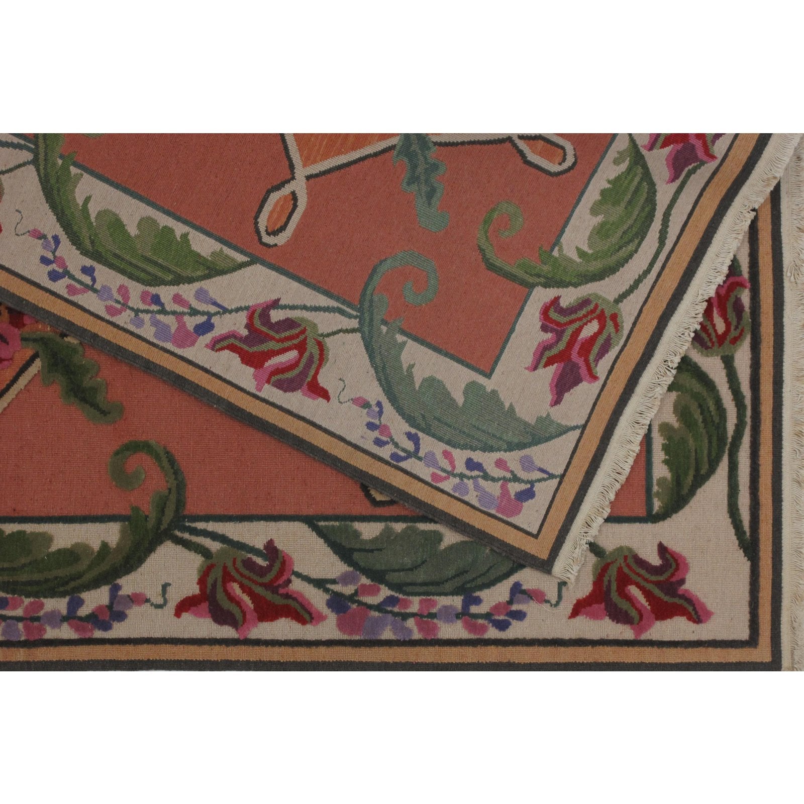 Soumak Design Hand Woven Wool Rug - 6' X 9'