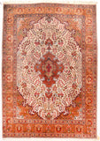 Vintage Rust Persian Tabriz Area Rug