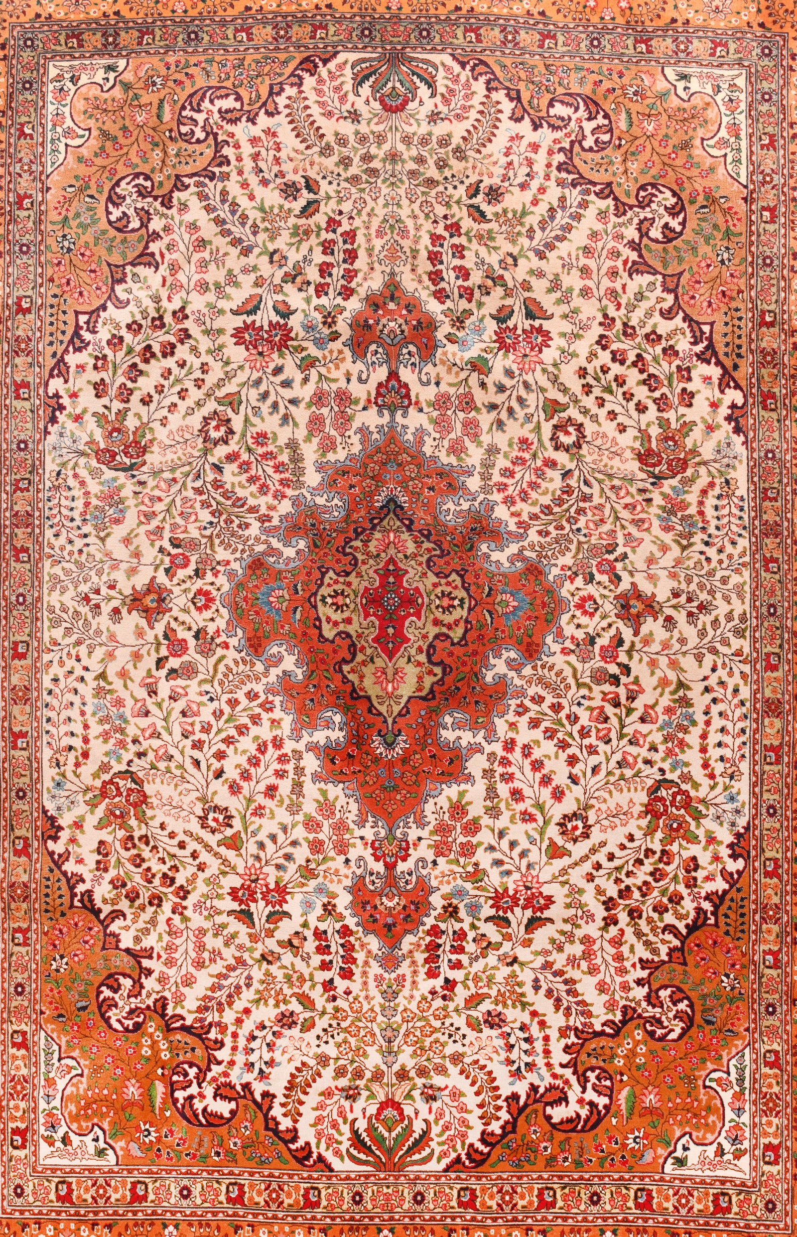 Vintage Persian Tabriz Area Rug