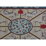 Soumak Design Hand Woven Wool Rug - 6' X 9'