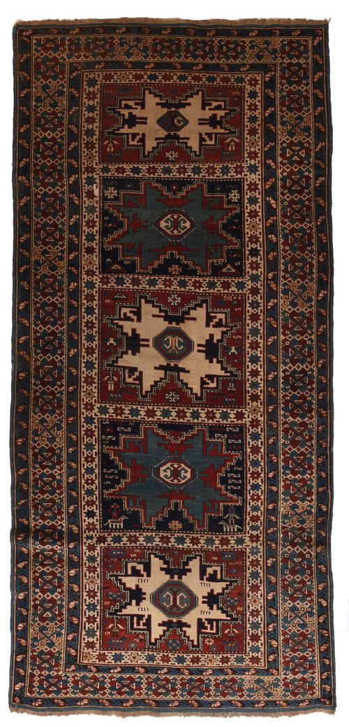 Antique Brown Shirvan/Cuba Caucasian Russian Area Rug
